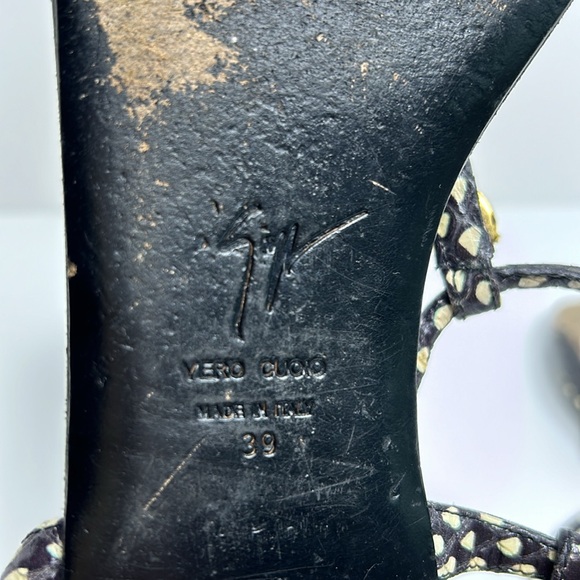 Giuseppe Zanotti python-embossed sandals sz 39 - Picture 9 of 9